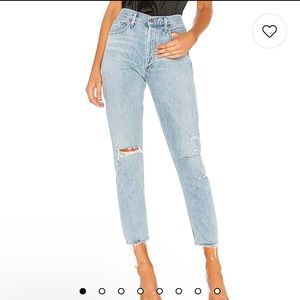 AGOLDE Jamie High Rise Classic in Shakedown distressed jeans size 25